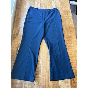 Worthington Women’s Blue Dress Pant Trouser Wide Leg High Rise Pockets 16 *Flaw*